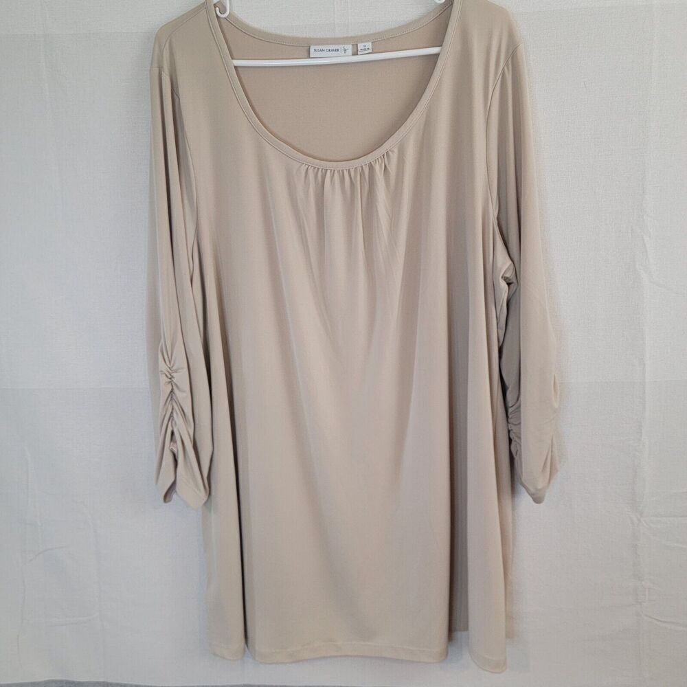 Susan Graver Beige Blouse